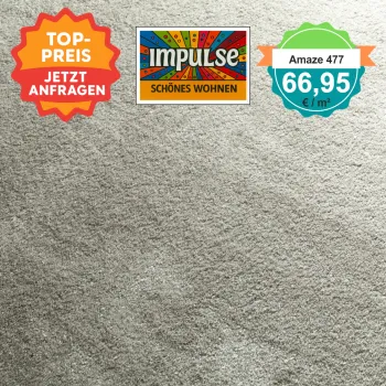 JAB Amaze – quadratische Draufsicht Velours-Teppichboden in fraise mit Preisaufdruck